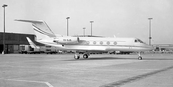 Framed Print : Gulfstream III VR-BJE Framed Print : Gulfstream III VR-BJE