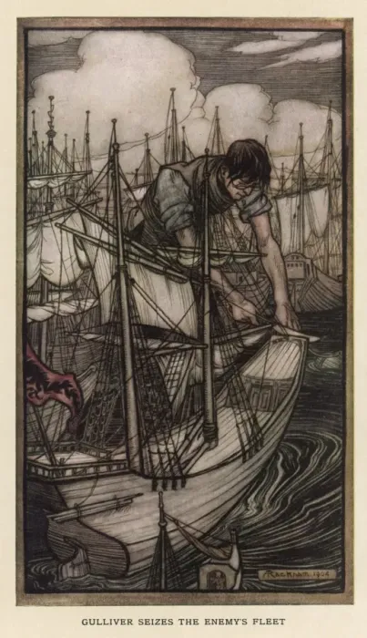 Framed Print : Gulliver / Blefuscudians Framed Print : Gulliver / Blefuscudians