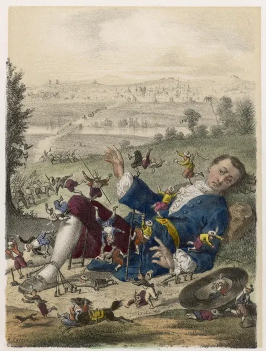 Framed Print : Gulliver / Lilliputians Framed Print : Gulliver / Lilliputians