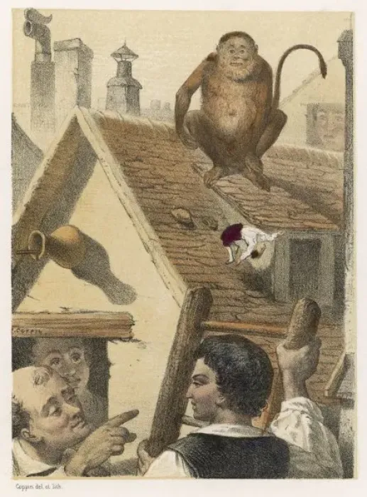 Framed Print : Gulliver & the Monkey Framed Print : Gulliver & the Monkey