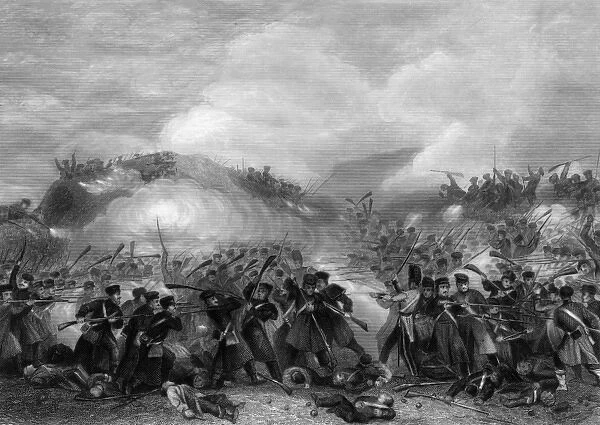 Two gun battery, Battle of Inkerman, Crimean War