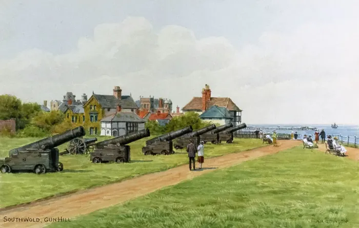 Framed Print : Gun Hill, Southwold, Suffolk Framed Print : Gun Hill, Southwold, Suffolk