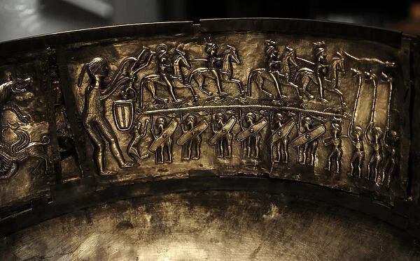 The Gundestrup cauldron. Silver vessel. 200 BC and 300 AD. W