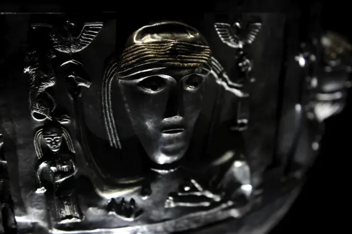 Framed Print : The Gundestrup cauldron. Silver vessel. 200 BC and 300 AD. G Framed Print : The Gundestrup cauldron. Silver vessel. 200 BC and 300 AD. G