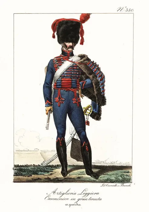 Framed Print : Gunner in the Light Artillery, Napoleon's army Framed Print : Gunner in the Light Artillery, Napoleon's army