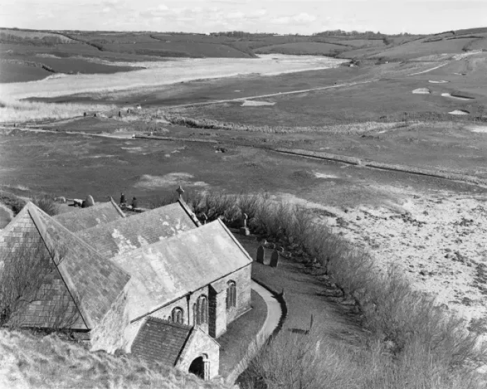 Framed Print : Gunwalloe Church / 1970S Framed Print : Gunwalloe Church / 1970S