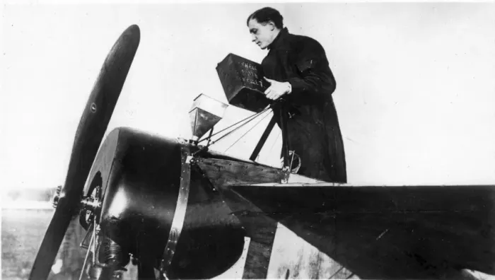 Framed Print : Gustav W Hamel refuelling his aircraft Framed Print : Gustav W Hamel refuelling his aircraft