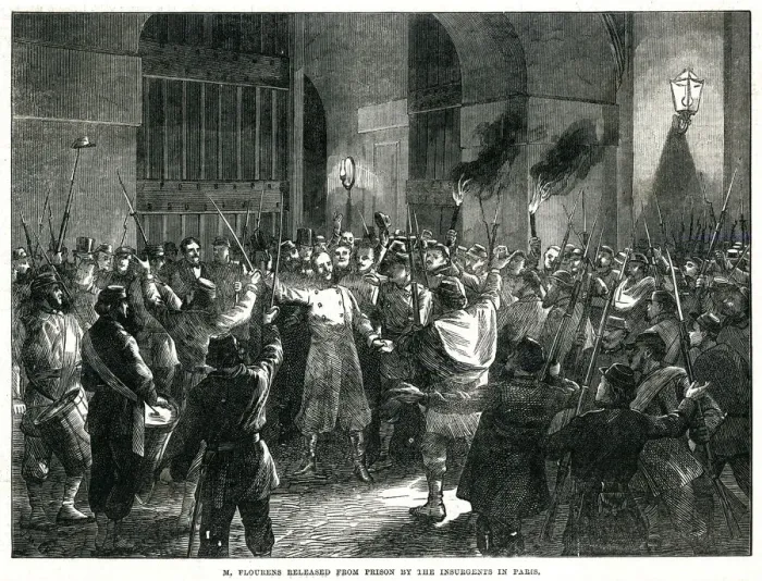 Framed Print : Gustave Flourens released from prison by revolutionaries Framed Print : Gustave Flourens released from prison by revolutionaries