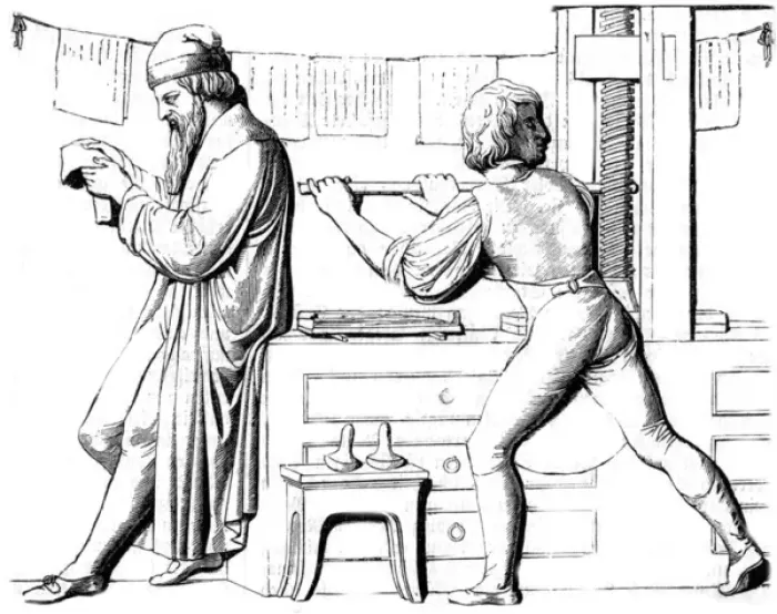 Framed Print : Gutenberg Takes Proof Framed Print : Gutenberg Takes Proof