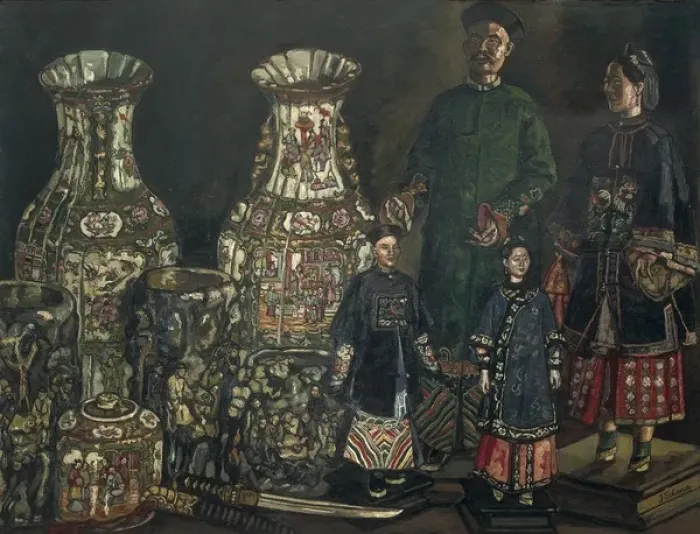 Framed Print : GUTIERREZ SOLANA, Jos鮠Chineses and Vases Framed Print : GUTIERREZ SOLANA, Jos鮠Chineses and Vases