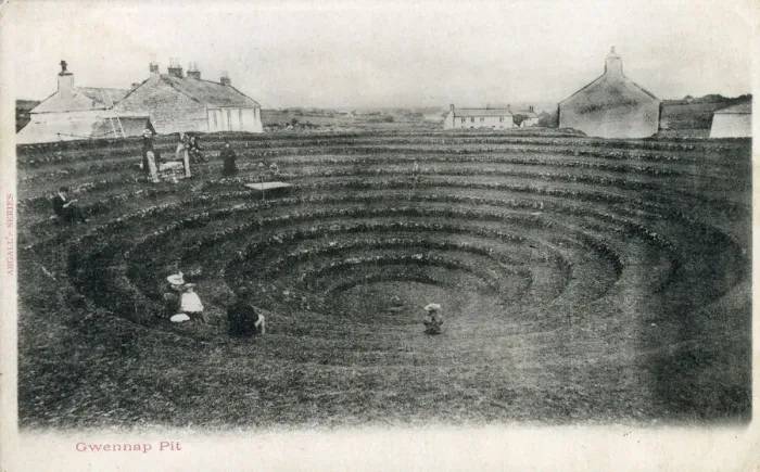 Framed Print : Gwennap Pit near Redruth, Cornwall Framed Print : Gwennap Pit near Redruth, Cornwall