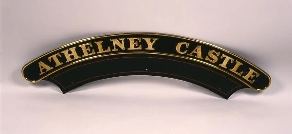 GWR nameplate for the Athelney Castle