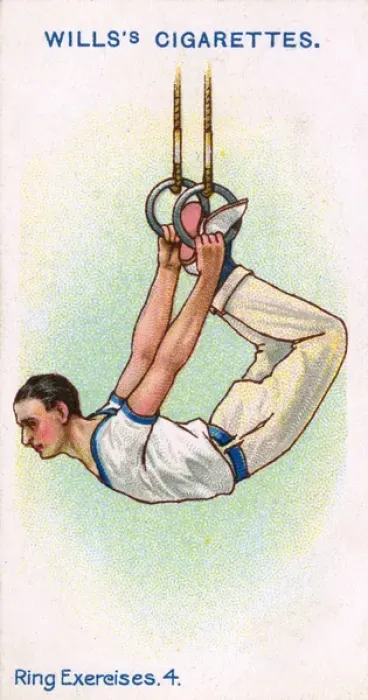 Framed Print : Gymnast on Rings 1914 Framed Print : Gymnast on Rings 1914