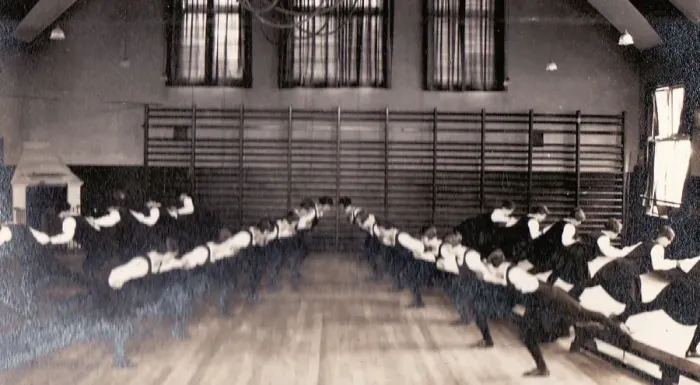 Framed Print : Gymnastic display in gymnasium Framed Print : Gymnastic display in gymnasium