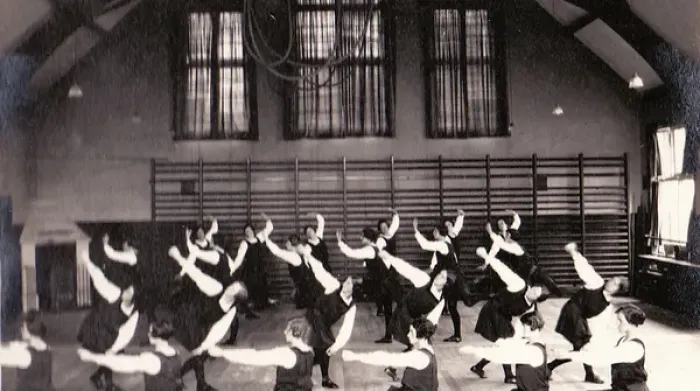 Framed Print : Gymnastic display in gymnasium Framed Print : Gymnastic display in gymnasium