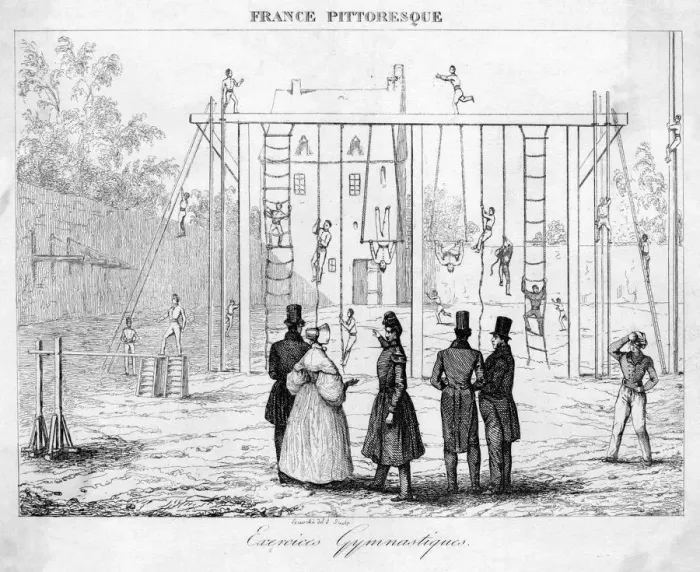 Framed Print : GYMNASTICS, 1830S Framed Print : GYMNASTICS, 1830S