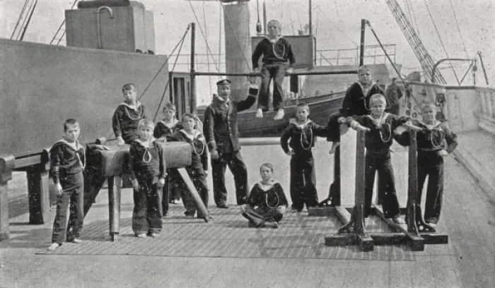 Framed Print : Gymnastics Class, Training Ship Wellesley, North Shields Framed Print : Gymnastics Class, Training Ship Wellesley, North Shields