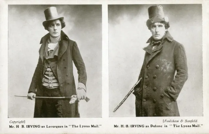 Framed Print : H B Irving as two characters in The Lyons Mail, Manchester Framed Print : H B Irving as two characters in The Lyons Mail, Manchester