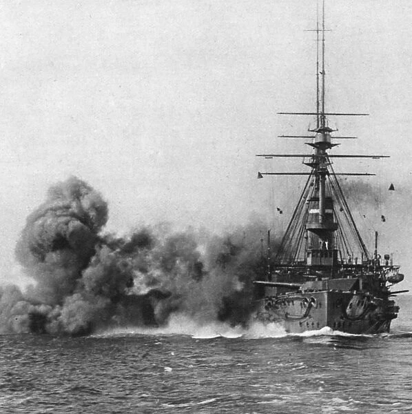 H. M. S. Duncan at gunnery practice