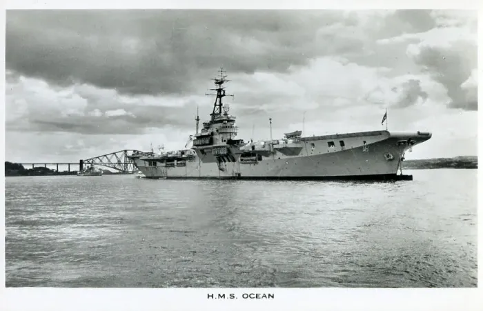 Framed Print : H. M. S. Ocean - Colossus Class light fleet aircraft carrier Framed Print : H. M. S. Ocean - Colossus Class light fleet aircraft carrier