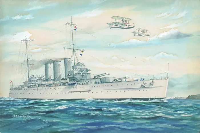 Framed Print : H. M. S. Sussex, naval ships Framed Print : H. M. S. Sussex, naval ships