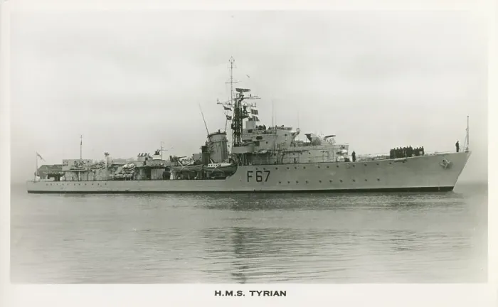 Framed Print : H. M. S. Tyrian (F67) - S-class destroyer Framed Print : H. M. S. Tyrian (F67) - S-class destroyer