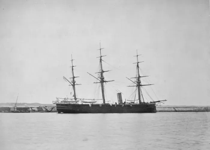 Framed Print : H. M.s Sirius, Bermuda 1873 Framed Print : H. M.s Sirius, Bermuda 1873