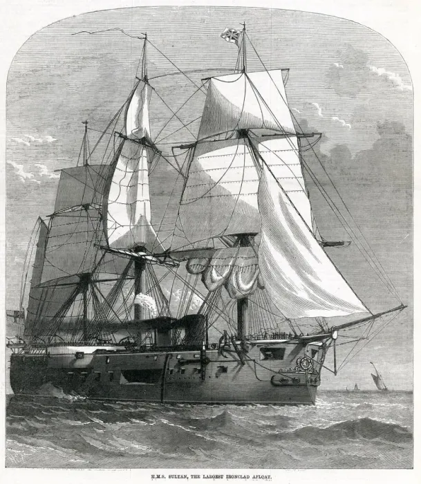 Framed Print : H. M.s Sultan, largest ironclad afloat 1870 Framed Print : H. M.s Sultan, largest ironclad afloat 1870