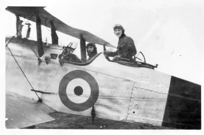 Framed Print : H. O. Tomblin, pilot, sat in a fleet Air Arm Airco DH. 9A Framed Print : H. O. Tomblin, pilot, sat in a fleet Air Arm Airco DH. 9A