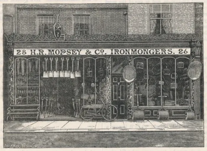 Framed Print : H. R Mopsey & Co Ironmongers Framed Print : H. R Mopsey & Co Ironmongers