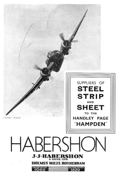 Framed Print : Habershon Strip Steel For Aircraft Constructors 1939 Framed Print : Habershon Strip Steel For Aircraft Constructors 1939