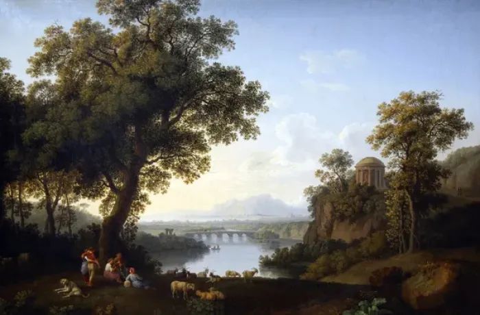 Framed Print : Hackert, Jacob Philipp (1737-1807). German painter. Landscap Framed Print : Hackert, Jacob Philipp (1737-1807). German painter. Landscap