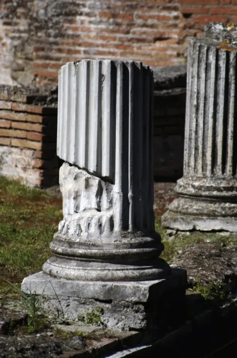 Framed Print : Hadrians Villa. Column of Maritime Theatre. 2nd century. It Framed Print : Hadrians Villa. Column of Maritime Theatre. 2nd century. It
