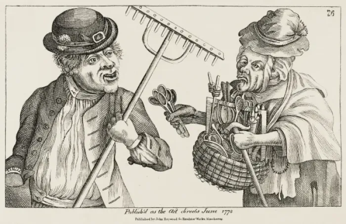 Framed Print : Hag Flogs Spoons / 1773 Framed Print : Hag Flogs Spoons / 1773