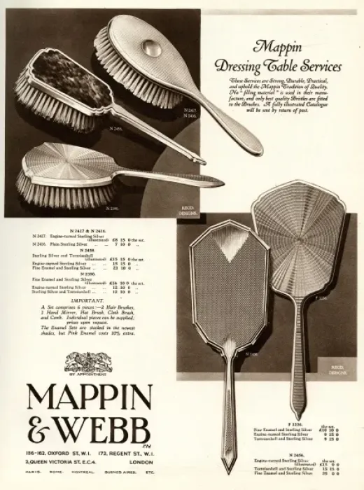Framed Print : Hair Brush Sets on sale at Mappin & Webb Framed Print : Hair Brush Sets on sale at Mappin & Webb