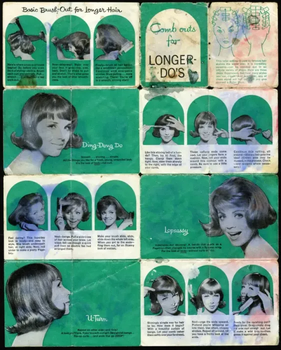 Framed Print : Hairstyle instruction leaflet Framed Print : Hairstyle instruction leaflet