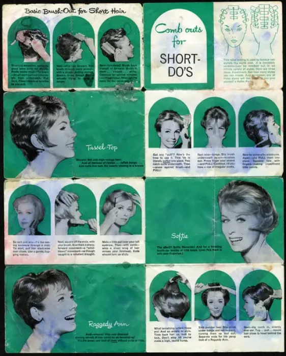 Framed Print : Hairstyle instruction leaflet Framed Print : Hairstyle instruction leaflet