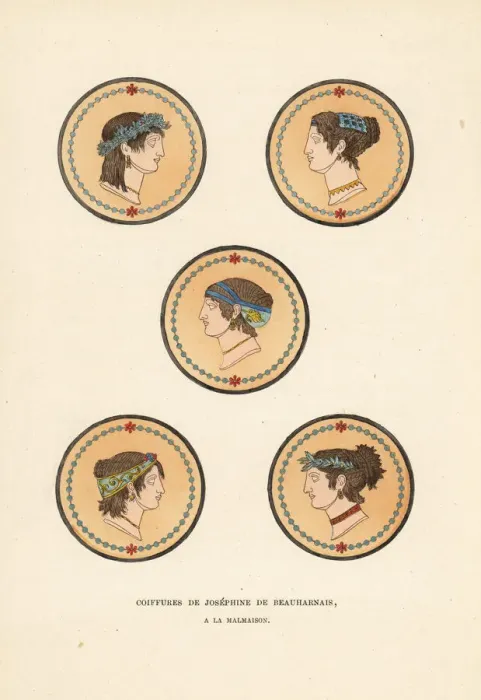 Framed Print : Hairstyles of Josephine de Beauharnais, 1788 Framed Print : Hairstyles of Josephine de Beauharnais, 1788