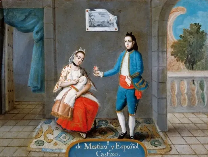 Framed Print : From Half-Caste and Spanish: Castizo Framed Print : From Half-Caste and Spanish: Castizo