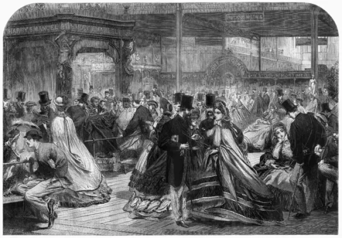 Framed Print : Half-crown day at the International Exhibition Framed Print : Half-crown day at the International Exhibition
