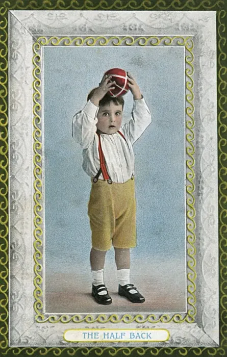 Framed Print : The Half Back - A Young Footballer Framed Print : The Half Back - A Young Footballer