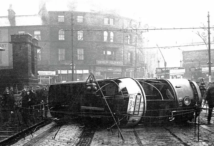 Framed Print : Halifax - tram accident Framed Print : Halifax - tram accident