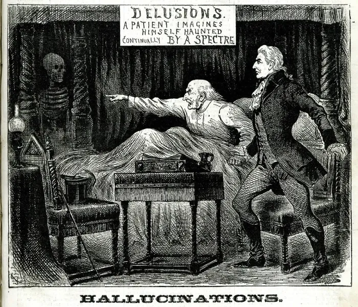 Framed Print : Hallucinations - patient and spectre Framed Print : Hallucinations - patient and spectre