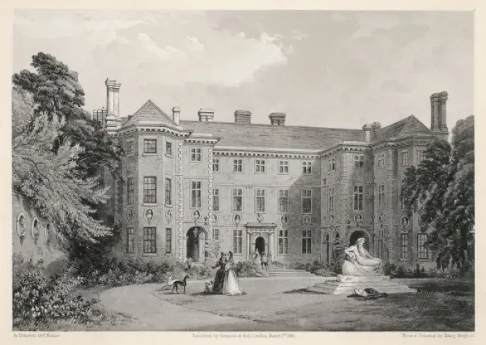 Framed Print : Ham House / Surrey 1845 Framed Print : Ham House / Surrey 1845