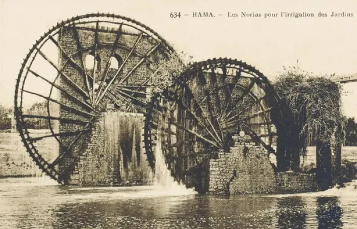 Framed Print : Hama, Syria - The Giant waterwheels on the Orontes River Framed Print : Hama, Syria - The Giant waterwheels on the Orontes River