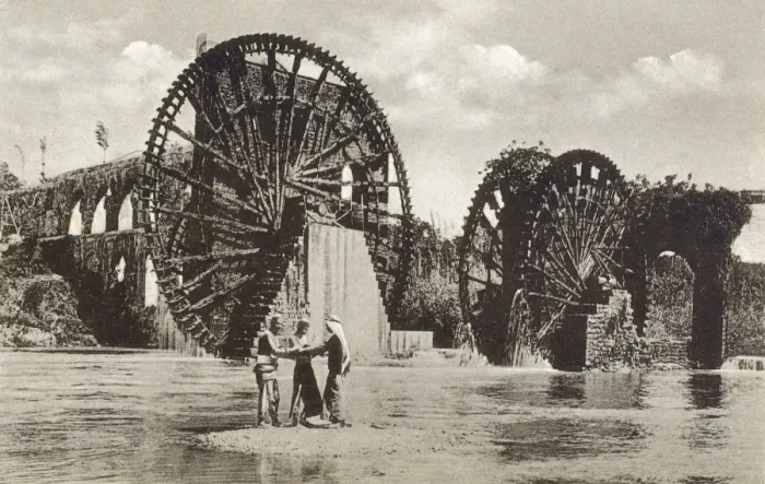 Framed Print : Hama, Syria - The Giant waterwheels on the Orontes River Framed Print : Hama, Syria - The Giant waterwheels on the Orontes River