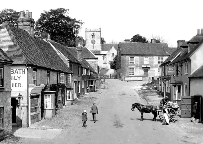 Framed Print : Hambledon High Street early 1900s Framed Print : Hambledon High Street early 1900s