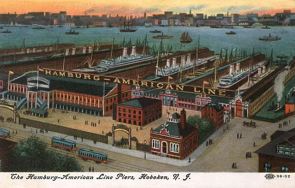 Hamburg-American Line piers, Hoboken, New Jersey, USA
