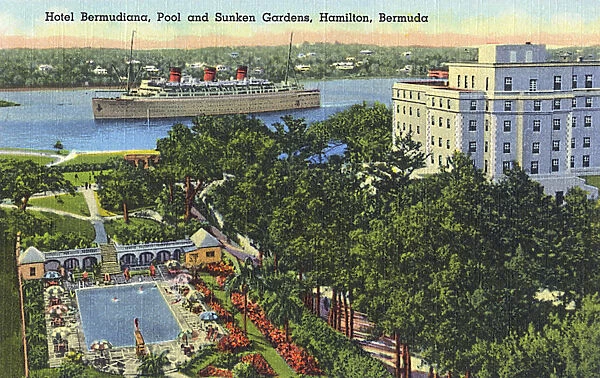 Hamilton, Bermuda, Hotel Bermudiana, Pool and Sunken Gardens