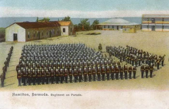 Framed Print : Hamilton, Bermuda - Regiment on Parade Framed Print : Hamilton, Bermuda - Regiment on Parade